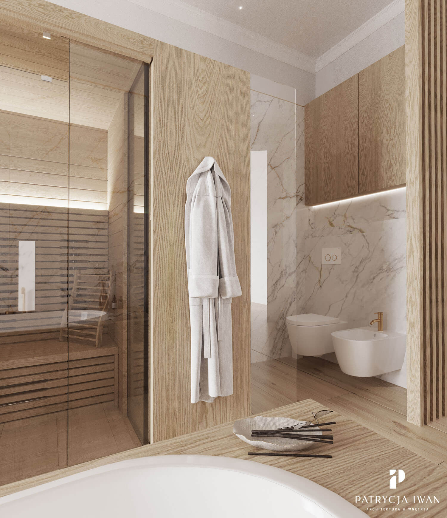 projekt łazienki z sauną